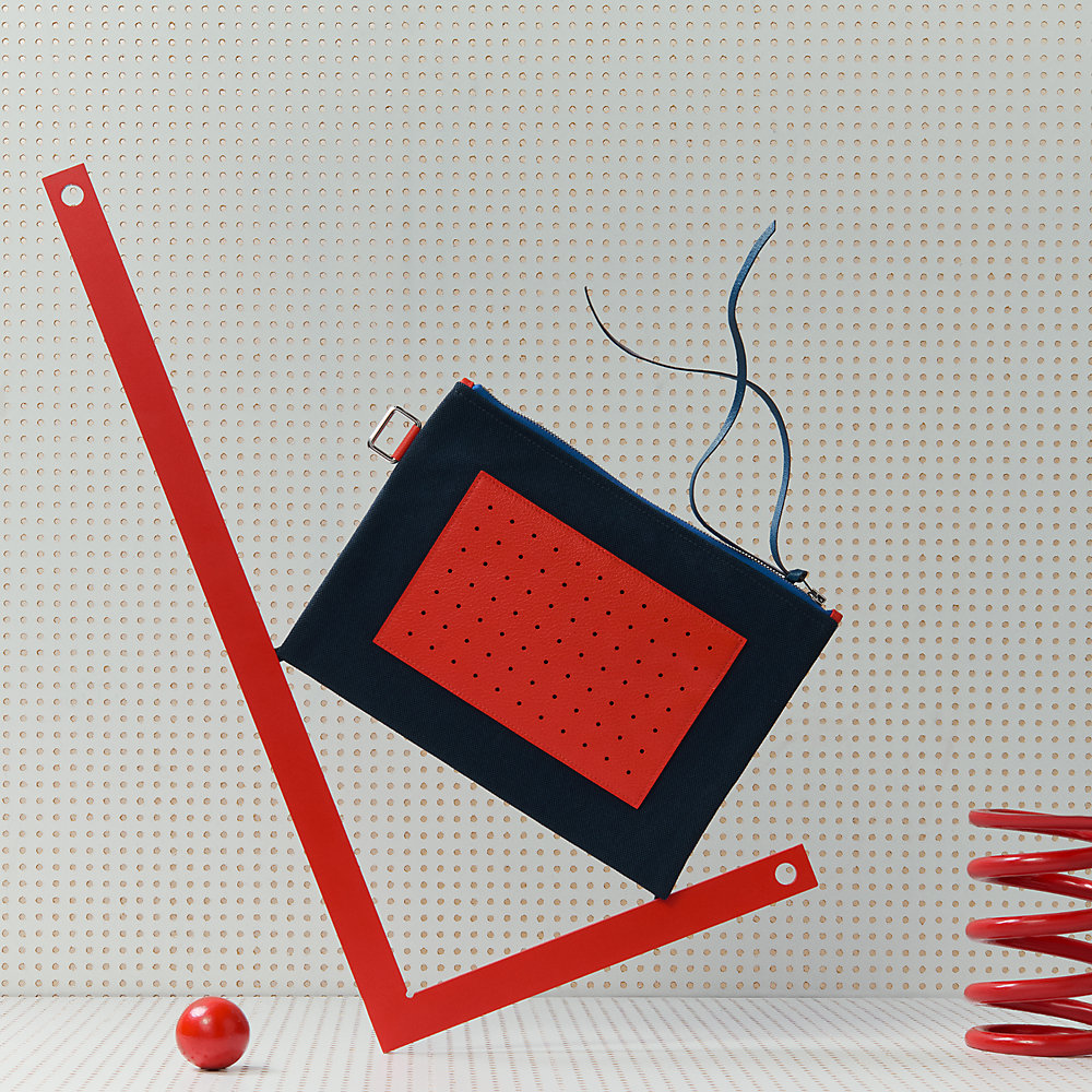 HERMES⭐︎エルメス⭐︎ポーチ⭐︎巾着⭐︎手縫⭐︎赤⭐︎革製⭐︎シェーブル HERMES⭐︎エルメス⭐︎ポーチ⭐︎巾着⭐︎手縫⭐︎赤⭐︎革製⭐︎